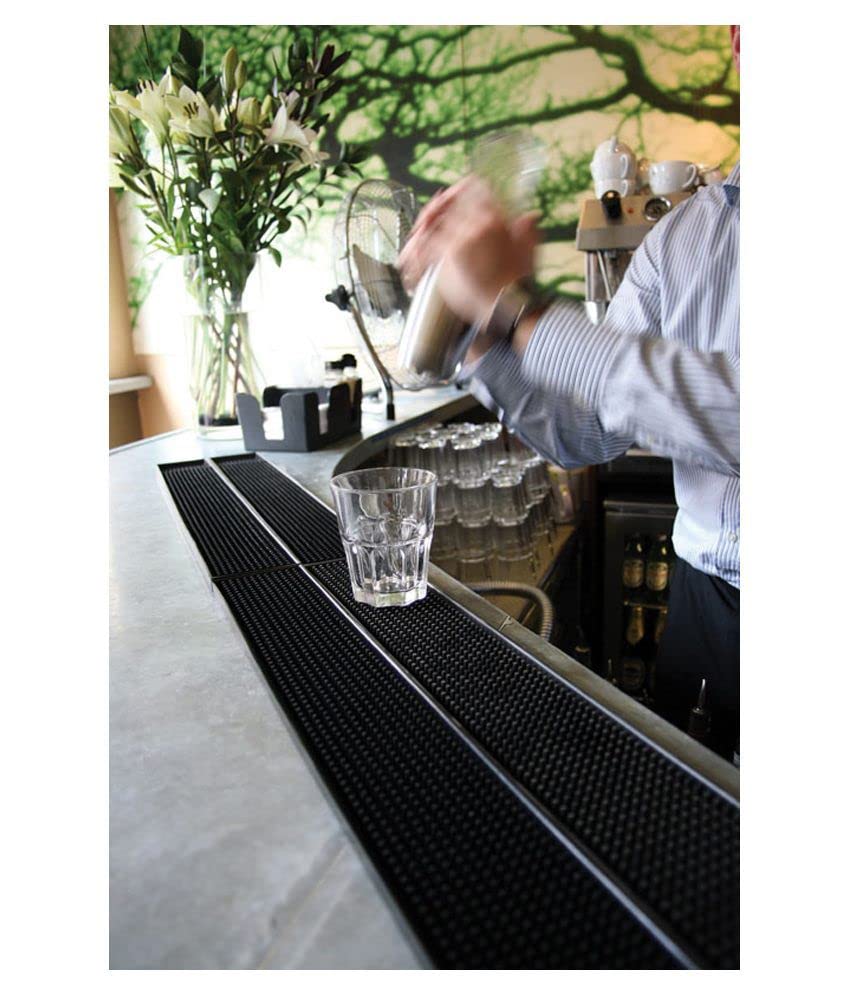 Divris Bar Mats Non-Slip Bar mat Black: 21x5 cm