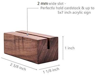 Divris Natural Wood Place Card holders 6 x 3.2 x 2.5 cm : 12 Pcs
