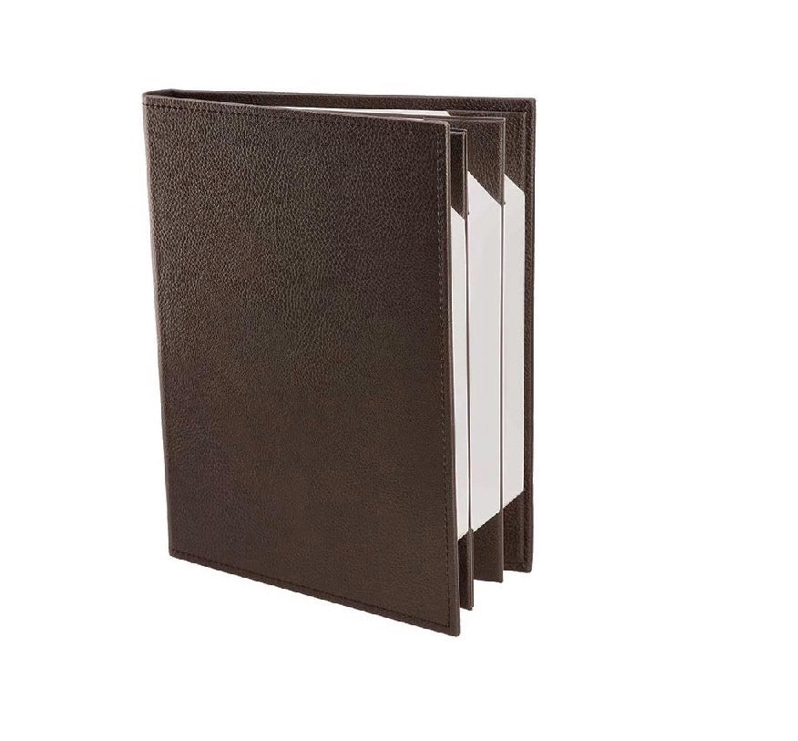 Menu Covers Book style (4 panel 6 view folder) BROWN : 20 Pcs Pack
