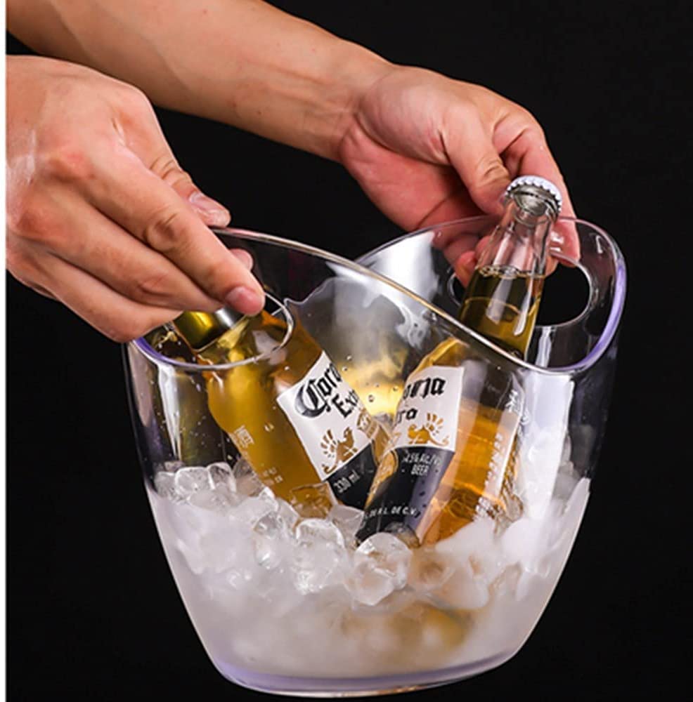 Divris Ice Buckets for Parties - Clear Beer Bucket Tub