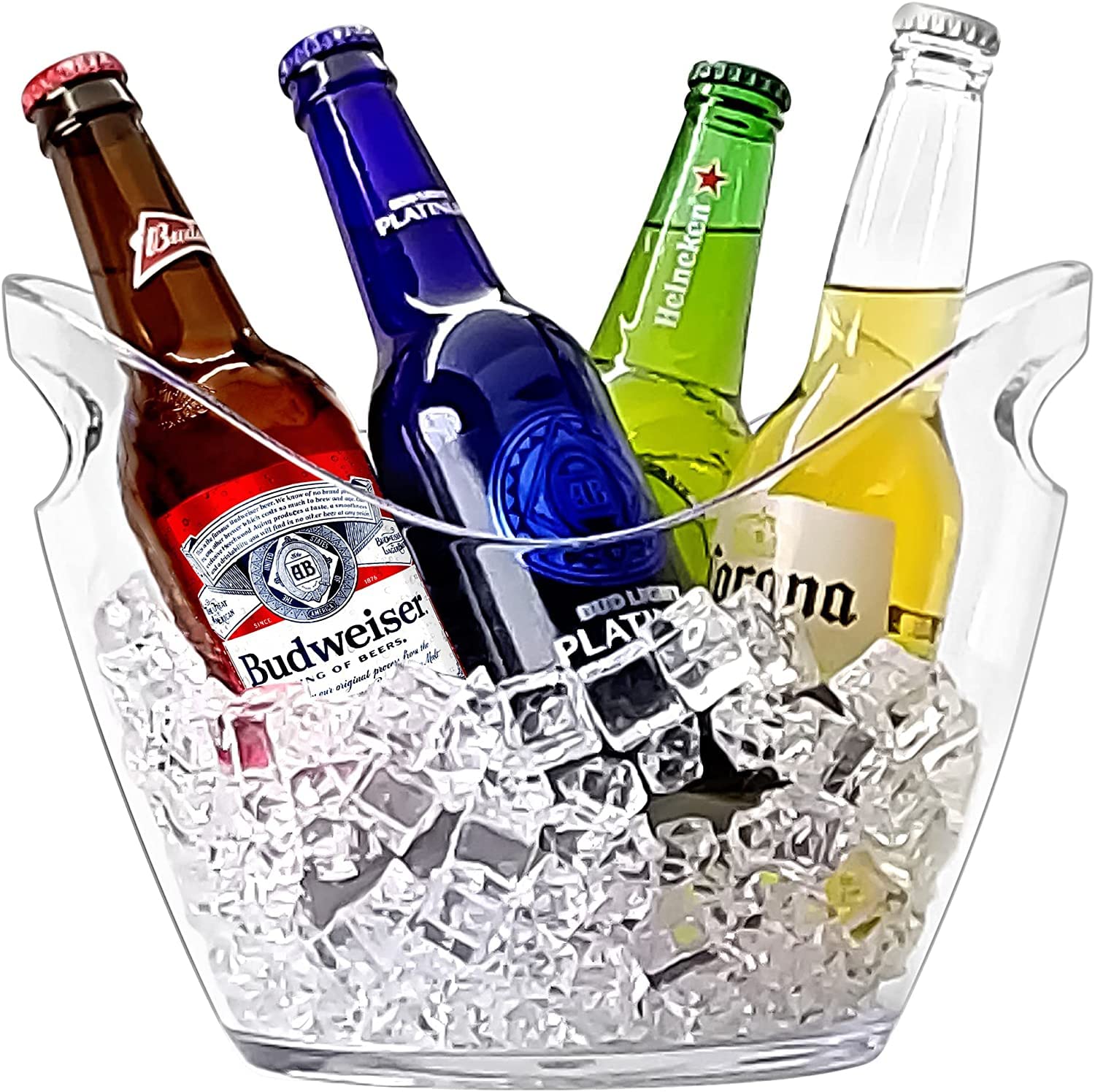 Divris Ice Buckets for Parties - Clear Beer Bucket Tub