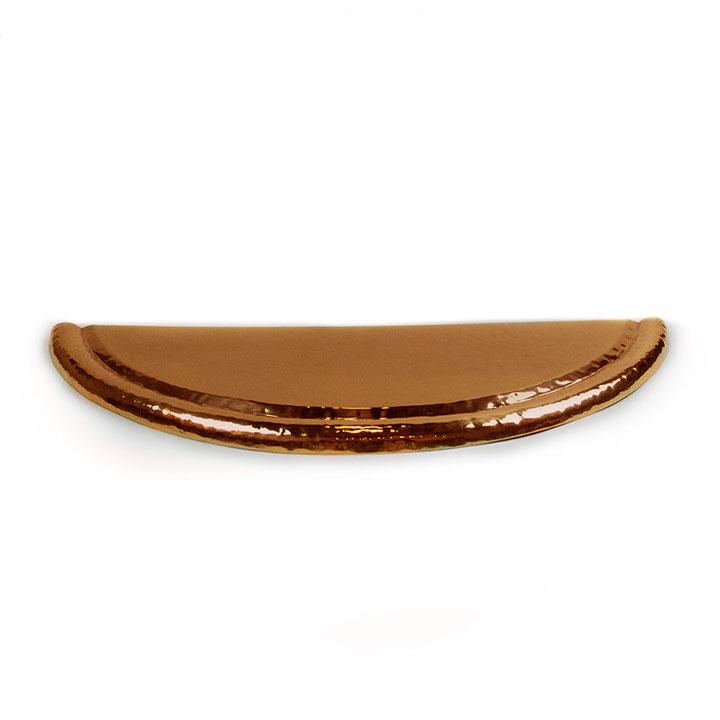 Pure Copper Antique Hammered Pedicure Bowl with Foot Rest, Dia: 16"