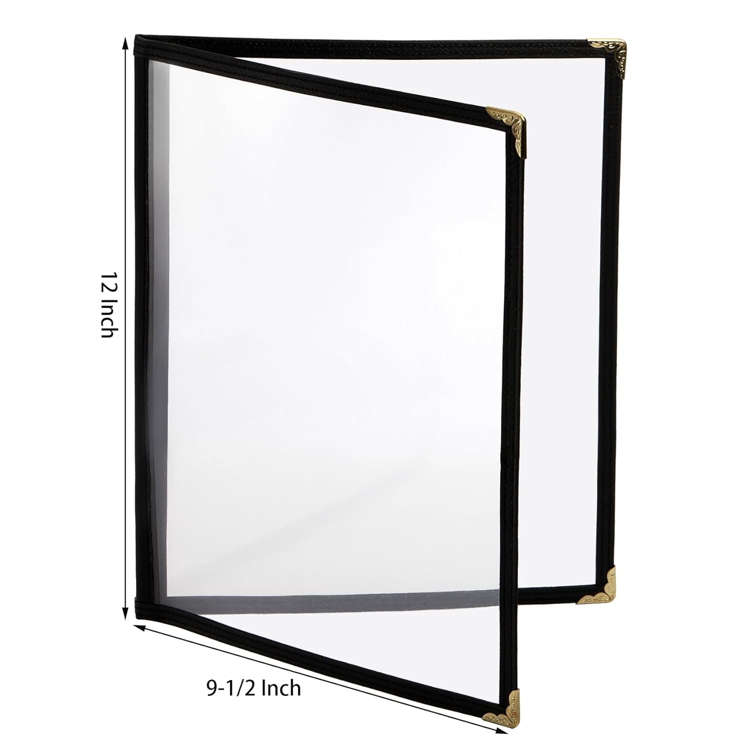 Divris PVC Restaurant Menu Cover, Menu Holder, Cafe Bar Beverage Menu Folder, Clear PVC Menu Folder (4 View): 50 Pcs Pack