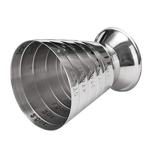 Divris Stainless Steel Multi Level Measuring Jigger Maximum 75 ml : 100 Pcs