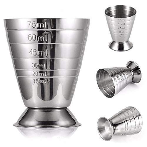 Divris Stainless Steel Multi Level Measuring Jigger Maximum 75 ml : 100 Pcs