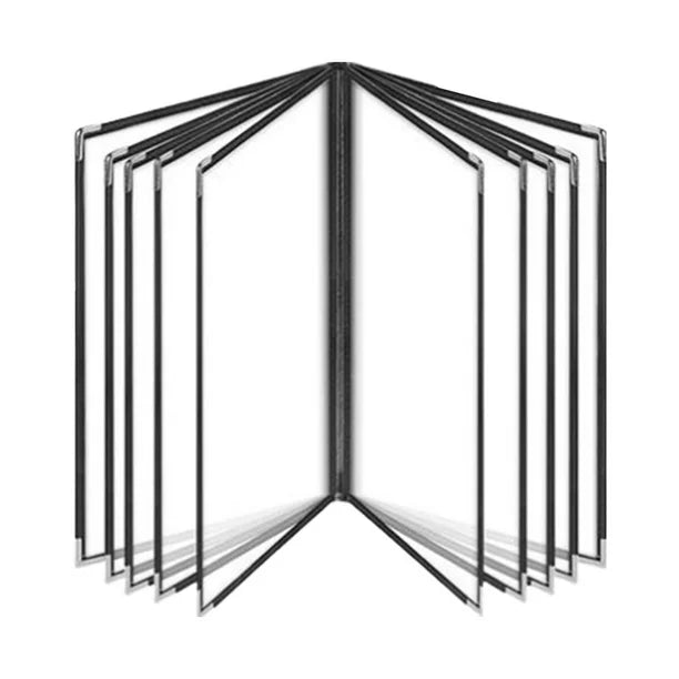 Divris PVC Restaurant Menu Cover, Menu Holder, Cafe Bar Beverage Menu Folder, Clear PVC Menu Folder (20 View): 50 Pcs Pack