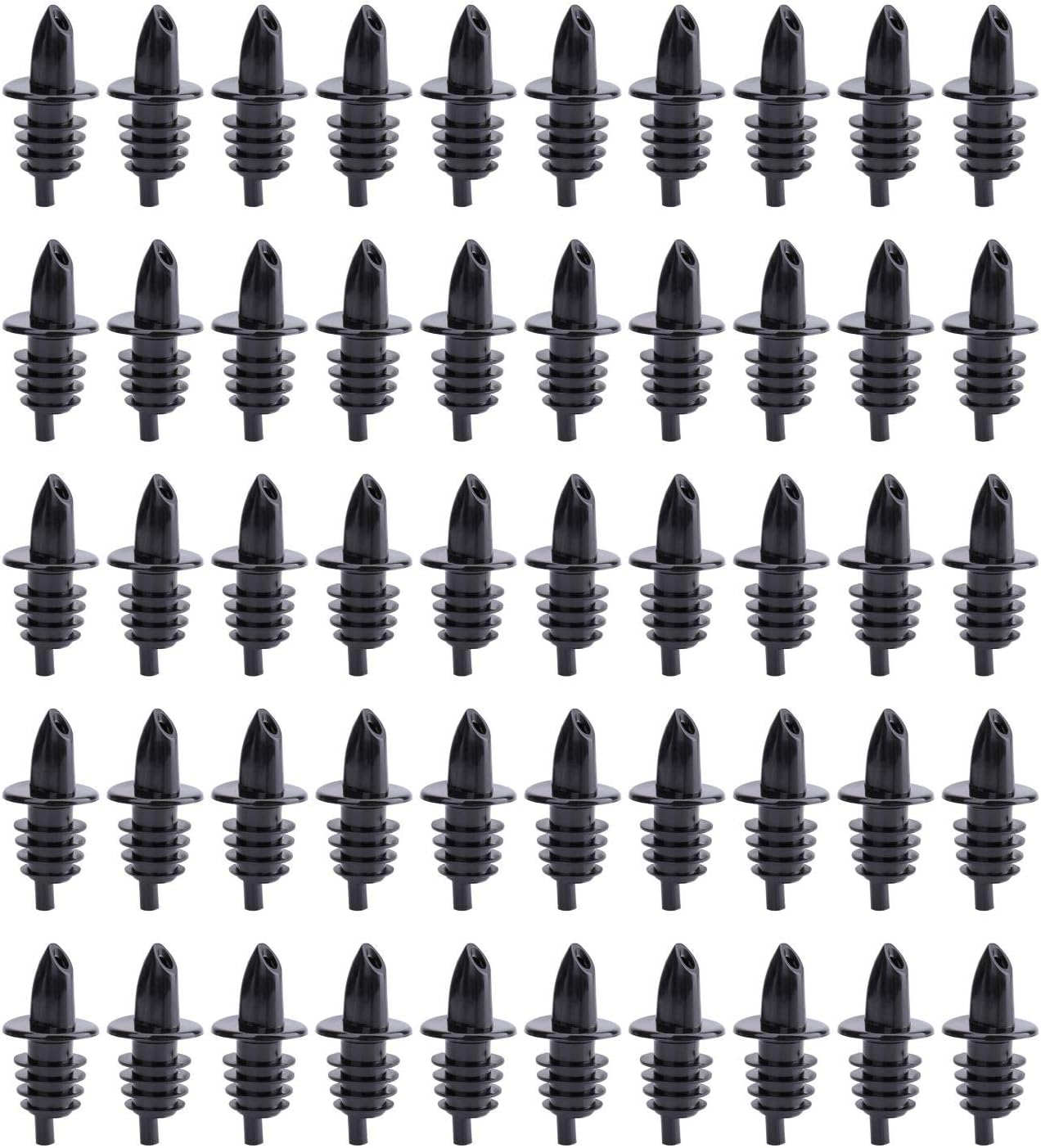 Free-Flow Bottle Speed Pourers Black Plastic