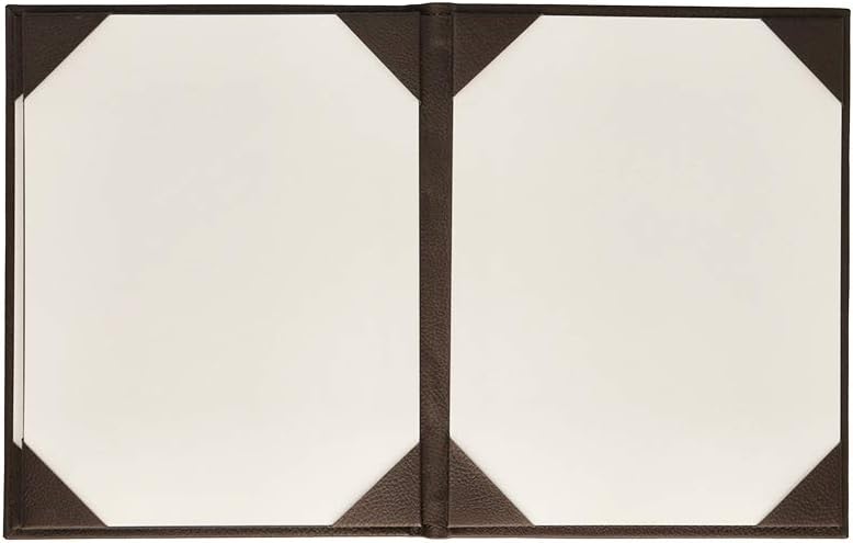Leather Menu Covers (3 panel 4 view folder) BROWN: (20 Pcs Pack)