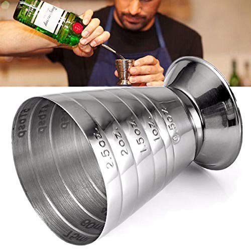 Divris Stainless Steel Multi Level Measuring Jigger Maximum 75 ml : 100 Pcs