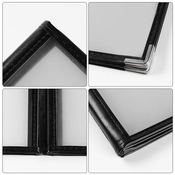 Divris PVC Restaurant Menu Cover, Menu Holder, Cafe Bar Beverage Menu Folder, Clear PVC Menu Folder (20 View): 50 Pcs Pack