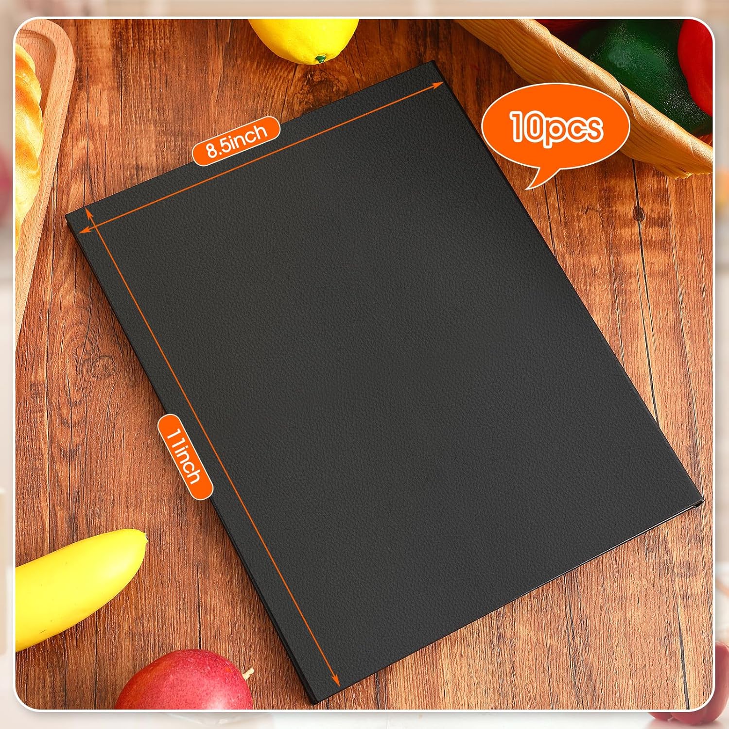 Leather Menu Covers (2 Panel 2 View folder) BLACK (20 Pcs Pack)