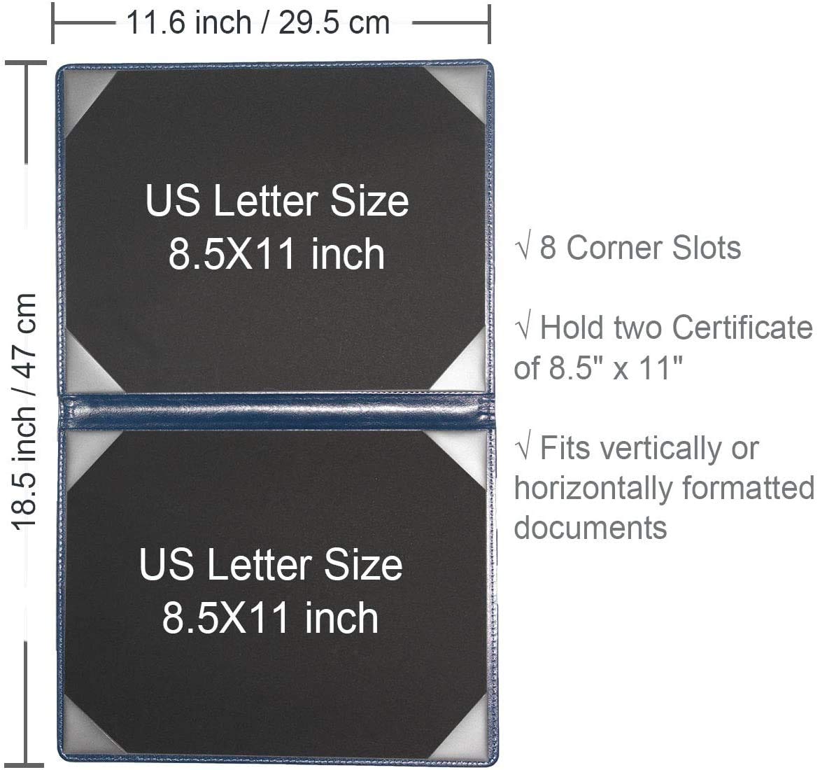 Diploma Cover: Blue : Pack of 20 Pcs