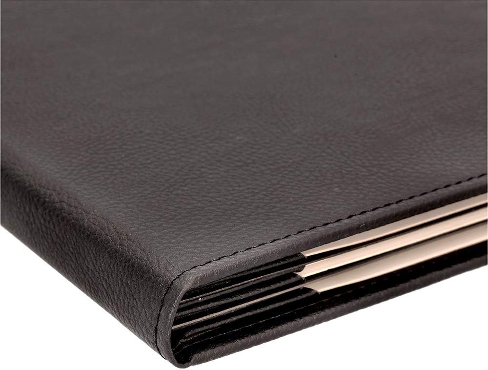 Menu Covers Book style (4 panel 6 view folder) Black: 20 Pcs Pack