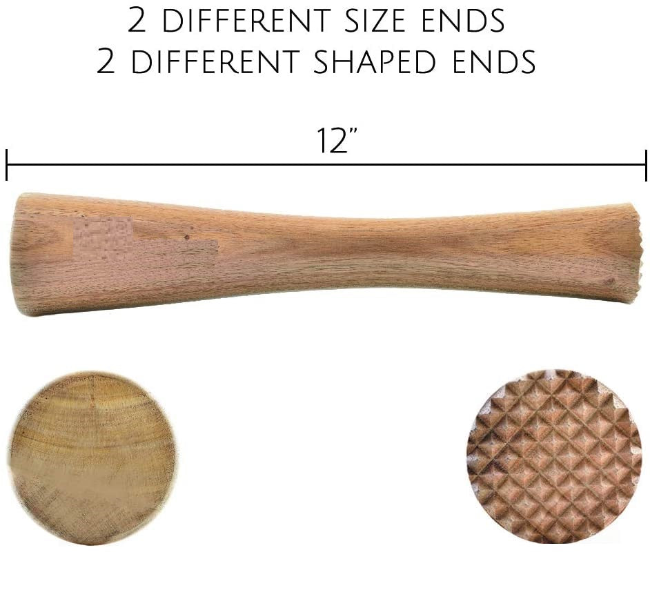 Divris Sheesham Wider head Wooden Muddler 12 Inches: 50 Pcs/Pack