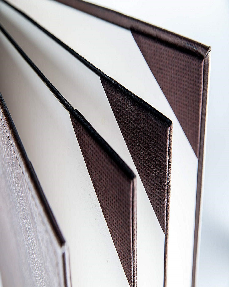 Menu Covers Book style (4 panel 6 view folder) BROWN : 20 Pcs Pack