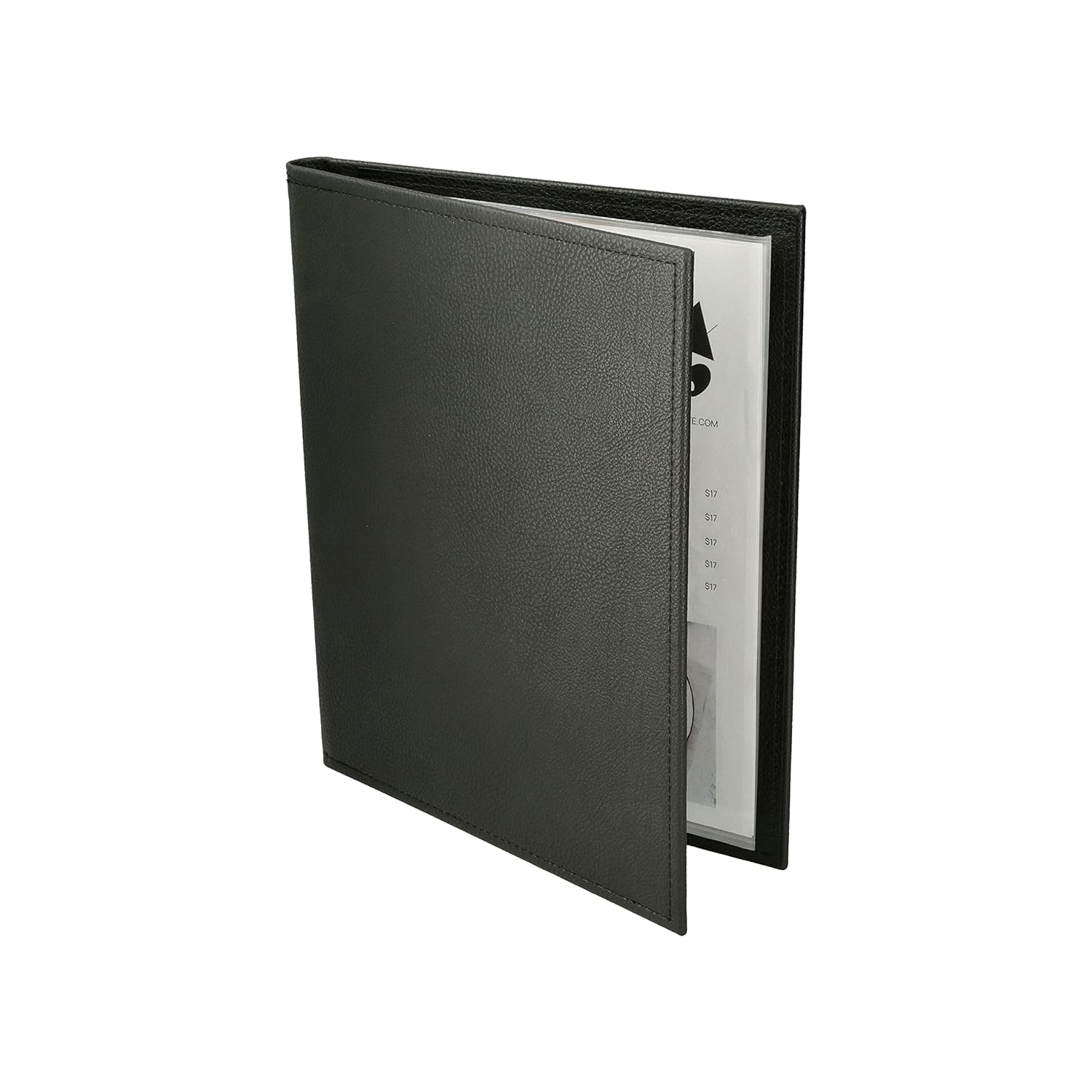 Restaurant Leather Menu Covers Holders screw fitting, Menu Presenters for Restaurants, Menu Holder: BLACK  (20 Pcs Pack)