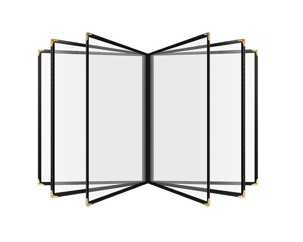 Divris PVC Restaurant Menu Cover, Menu Holder, Cafe Bar Beverage Menu Folder, Clear PVC Menu Folder (12 View): 50 Pcs Pack