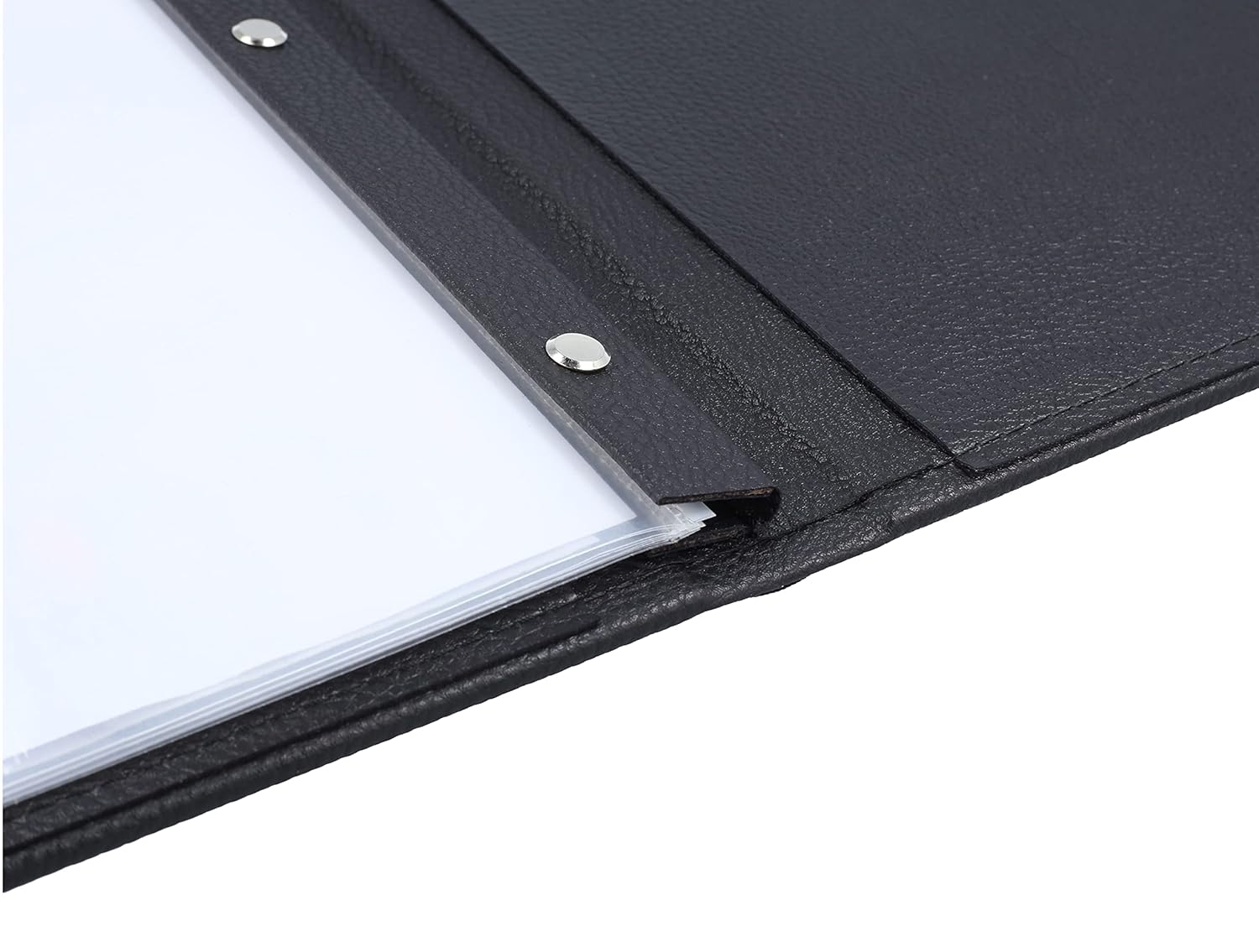 Restaurant Leather Menu Covers Holders screw fitting, Menu Presenters for Restaurants, Menu Holder: BLACK  (20 Pcs Pack)