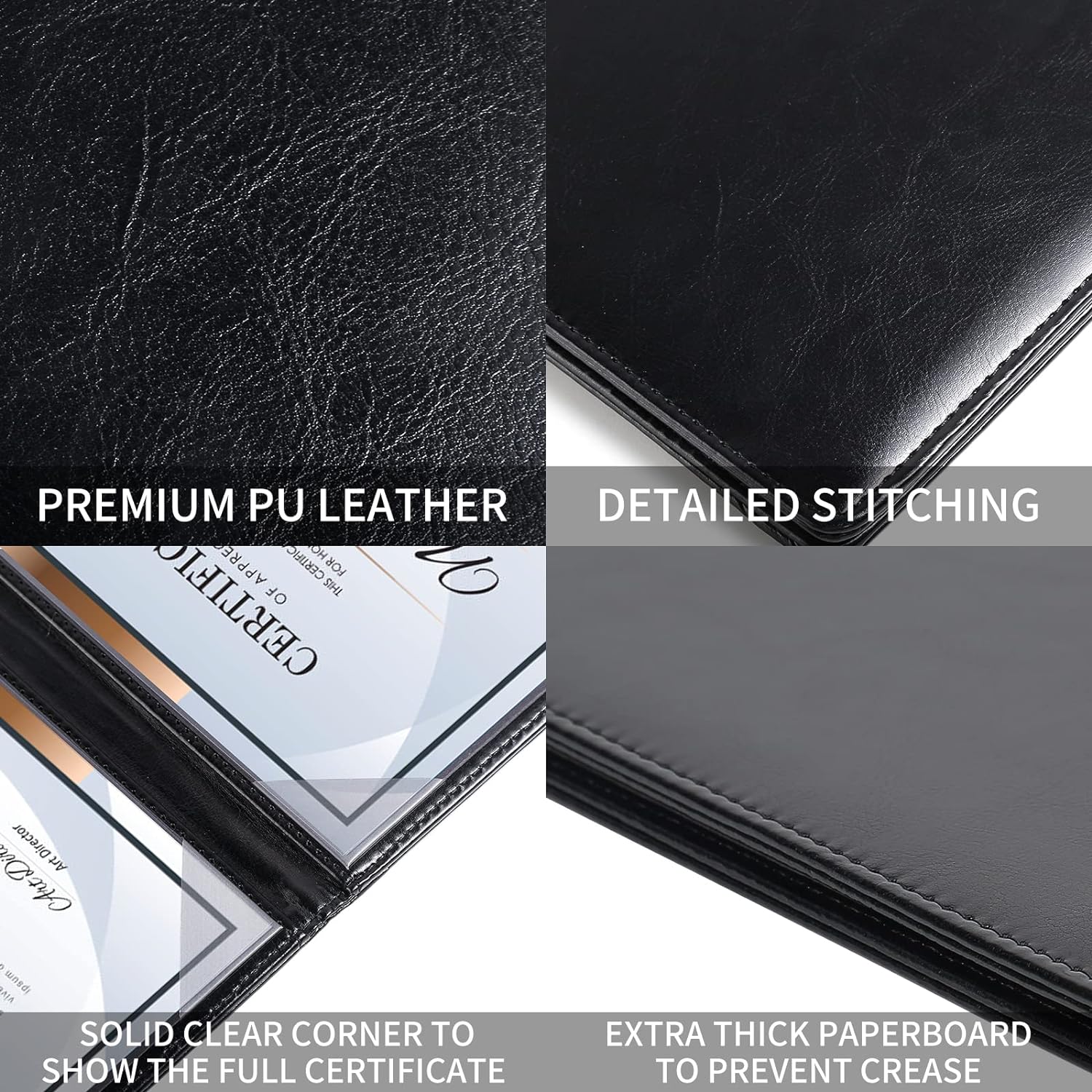 Diploma Cover: Black: Pack of 20 Pcs