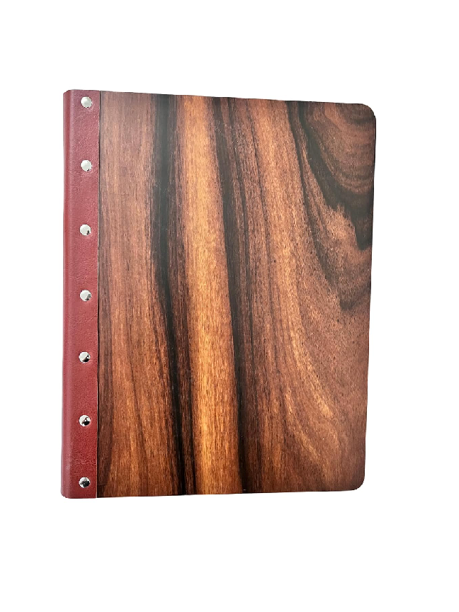Divris Wooden Menu Cover : Binder Style