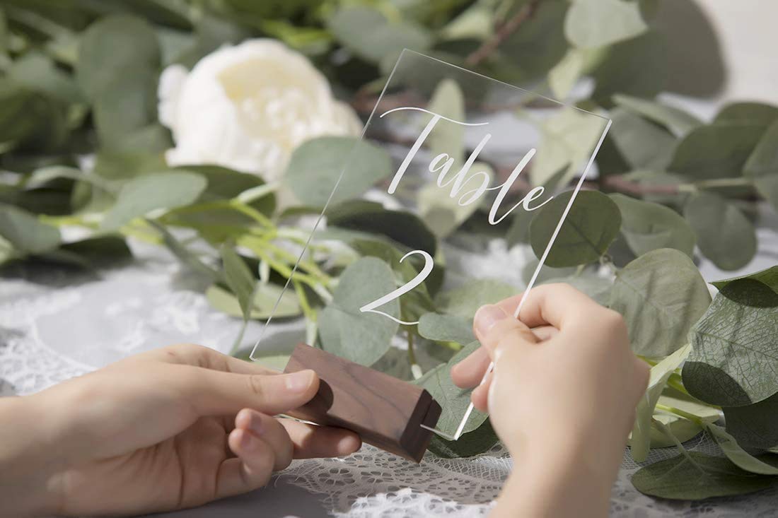 Divris Natural Wood Place Card holders 6 x 3.2 x 2.5 cm : 12 Pcs
