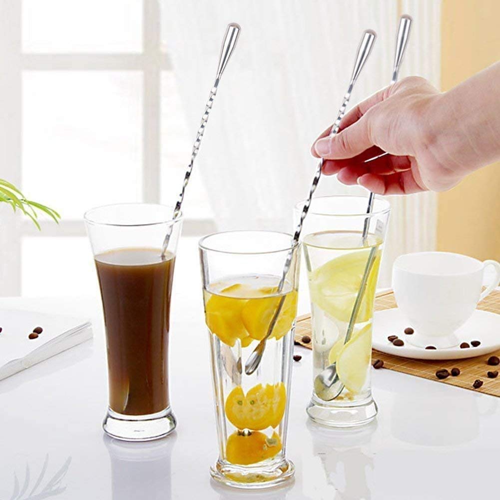 Divris Teardrop Mixing Spoon 12 Inches with Japanese Peg Measurer 30-60 ml: 02 Pcs
