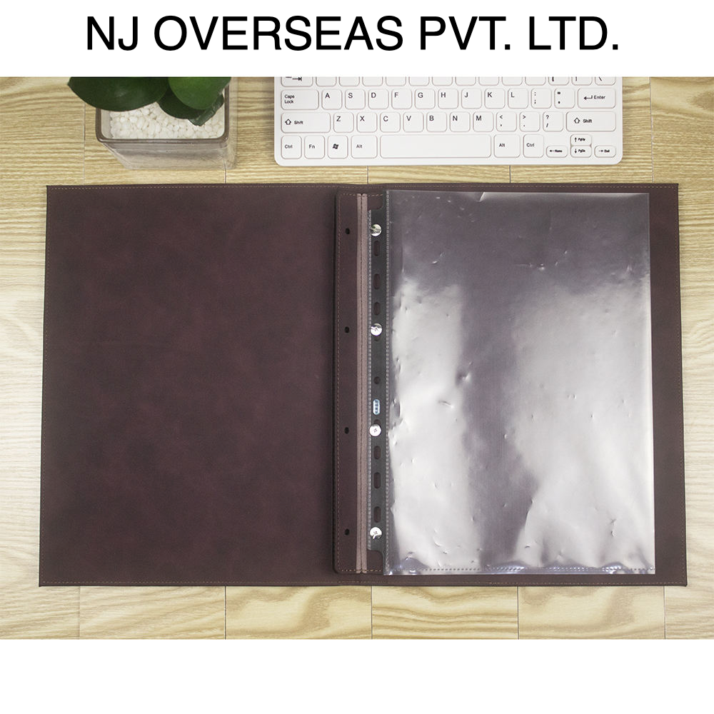 Restaurant Leather Menu Covers Holders screw fitting, Menu Presenters for Restaurants, Menu Holder: BROWN (20 Pcs Pack)