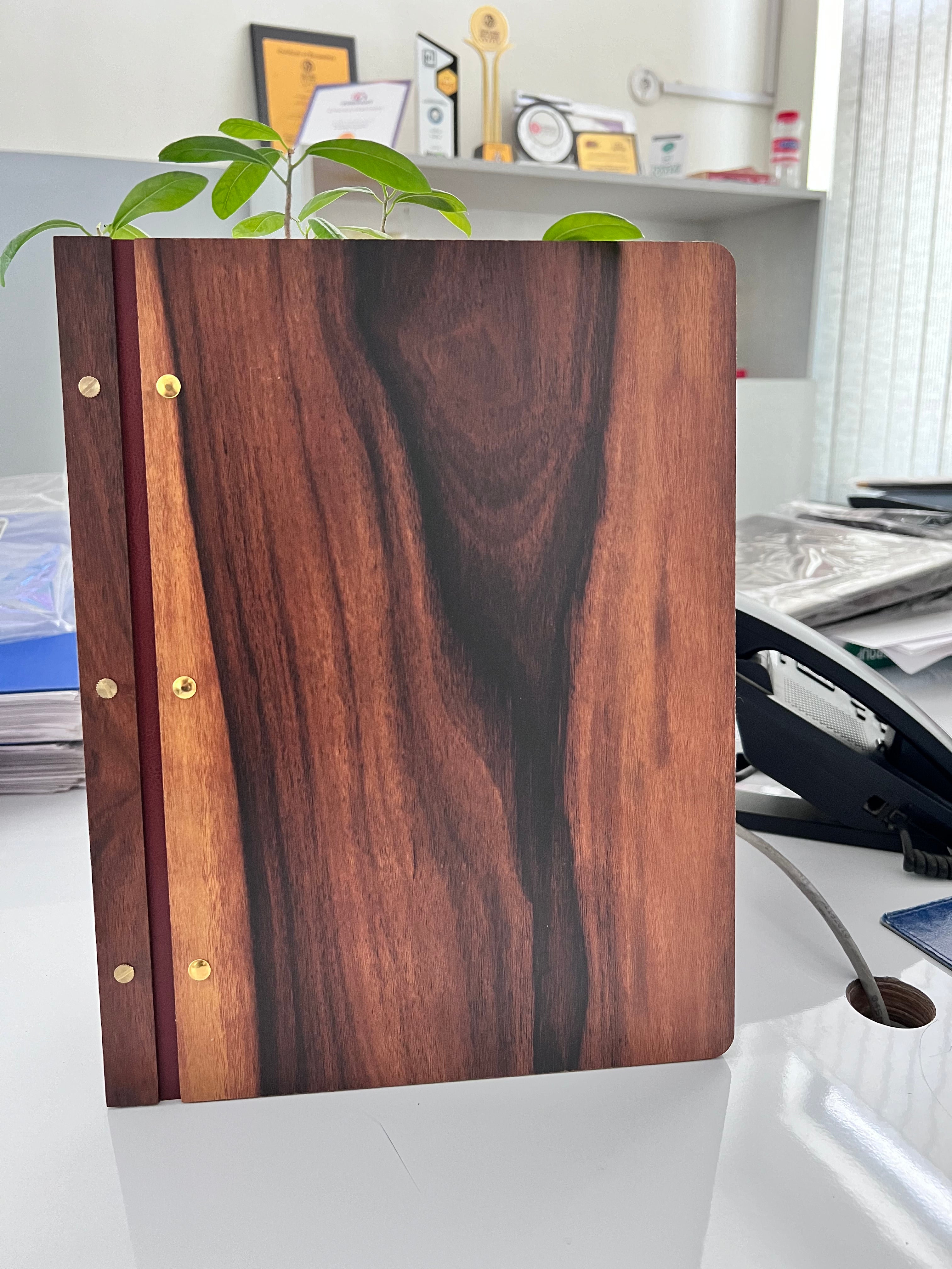 Wooden Menu Cover