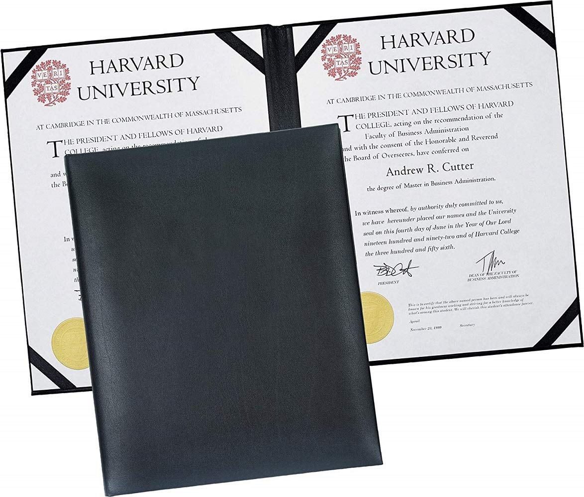 Diploma Cover with Elastic Corners: Black: Pack of 20 Pcs