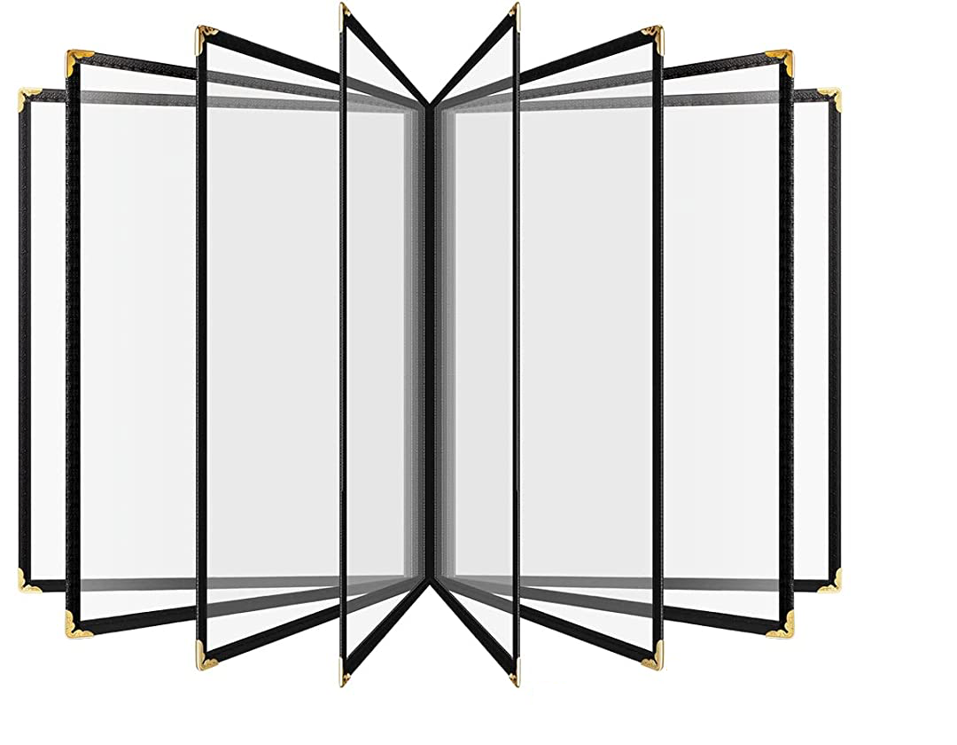 Divris PVC Restaurant Menu Cover, Menu Holder, Cafe Bar Beverage Menu Folder, Clear PVC Menu Folder (16 View): 50 Pcs Pack