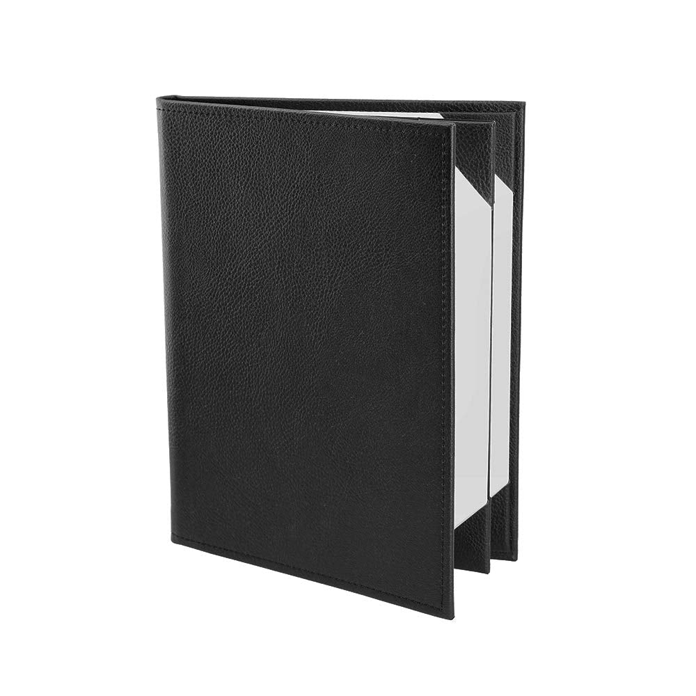 Leather Menu Covers (3 panel 4 view folder) BLACK: (20 Pcs Pack)