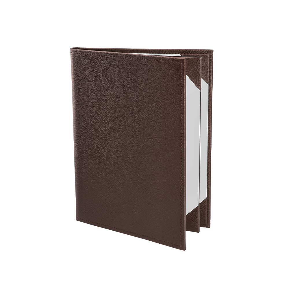 Leather Menu Covers (3 panel 4 view folder) BROWN: (20 Pcs Pack)
