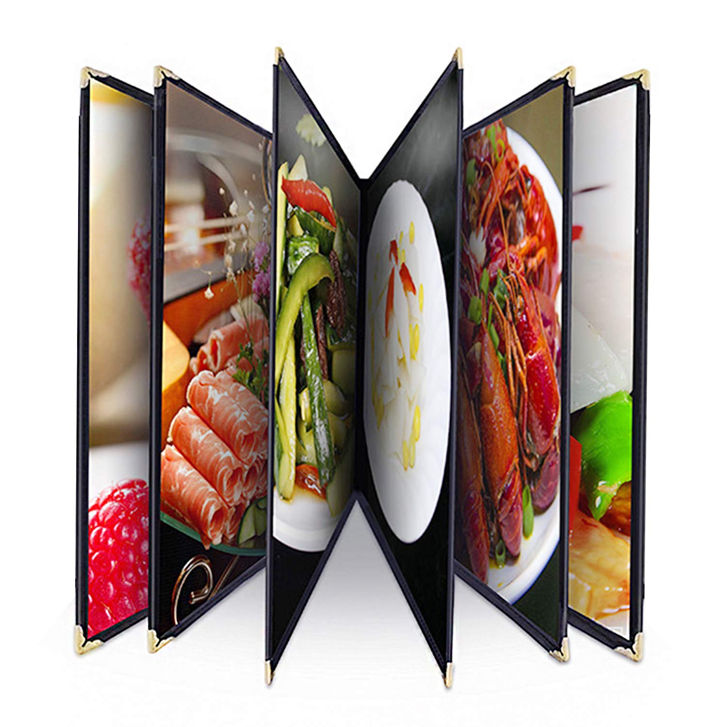 Divris PVC Restaurant Menu Cover, Menu Holder, Cafe Bar Beverage Menu Folder, Clear PVC Menu Folder (12 View): 50 Pcs Pack