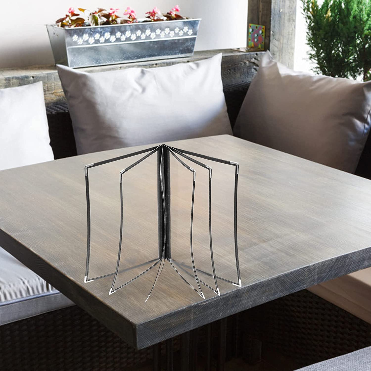 Divris PVC Restaurant Menu Cover, Menu Holder, Cafe Bar Beverage Menu Folder, Clear PVC Menu Folder (12 View): 50 Pcs Pack