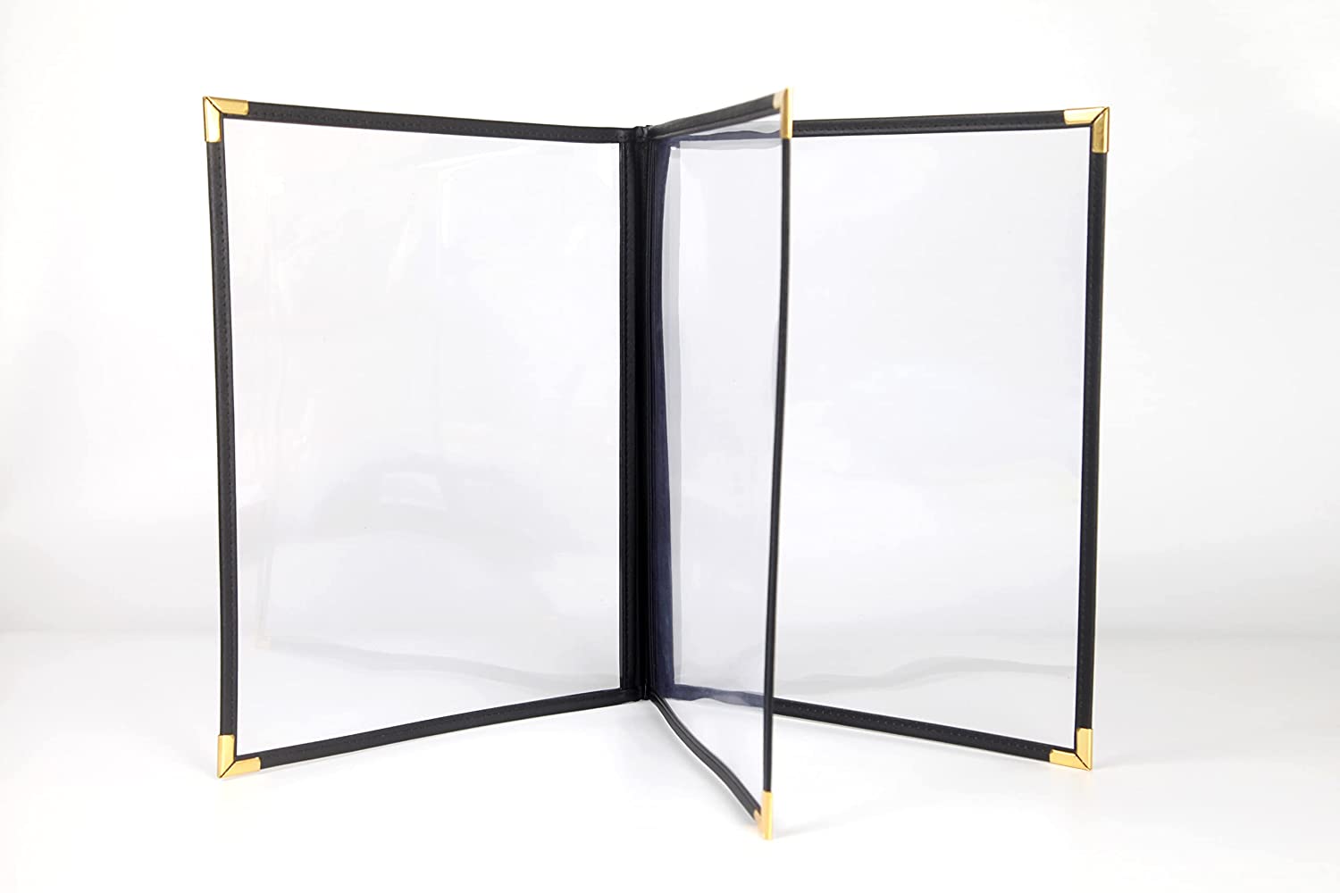 Divris PVC Restaurant Menu Cover, Menu Holder, Cafe Bar Beverage Menu Folder, Clear PVC Menu Folder (6 View): 50 Pcs Pack